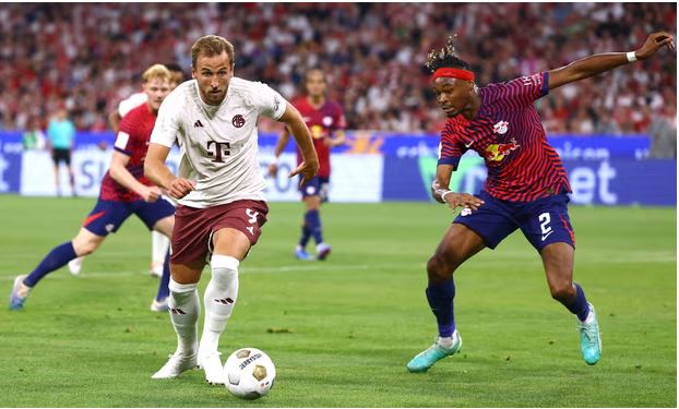 RB Leipzig Secures Convincing 3-0 Victory Over Bayern Munich in German Super Cup, Despite Harry Kane’s Debut