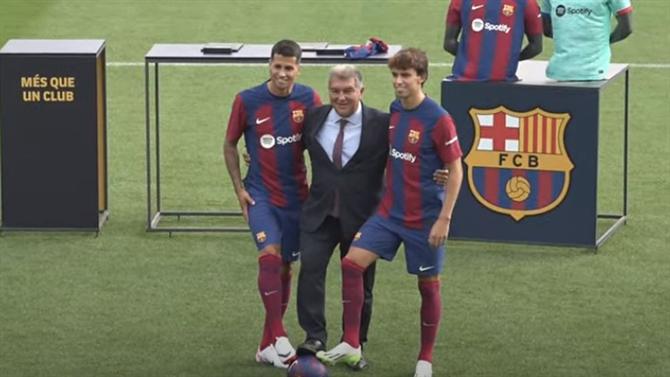 FC Barcelona :João Félix and João Cancelo Presented